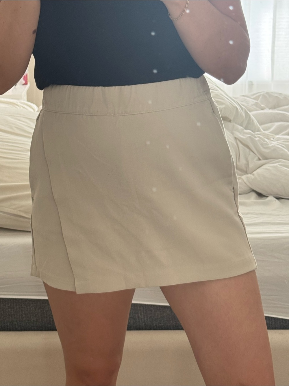 Frank & Oak Beige Mini Skort